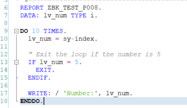 EXIT Statement-ABAP|SAP