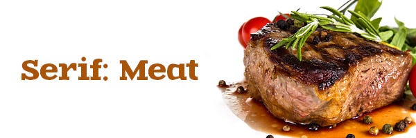 Serif Font: Meat