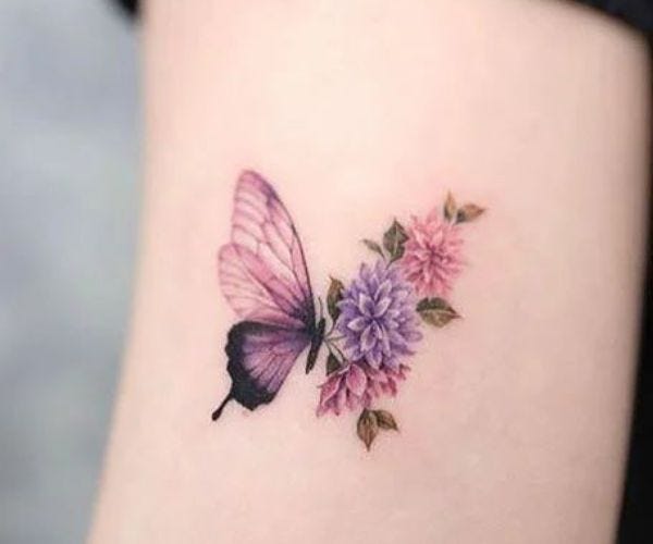 Beautiful Flower and Butterfly Tattoo Ideas