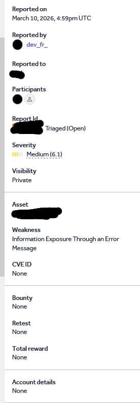 Stack Trace Exposure via Malformed Authorization Header