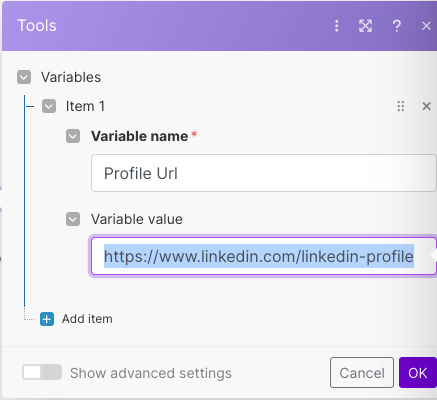 Gather LinkedIn Profile Data and Generate Custom Messages in Make.com