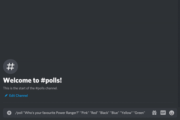 GIF showing Simple Poll’s Discord polls