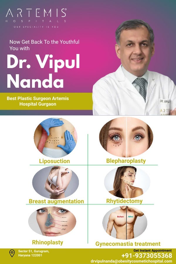 Dr. Vipul Nanda Top plastic surgeon at Artemis Hospital Gurgaon