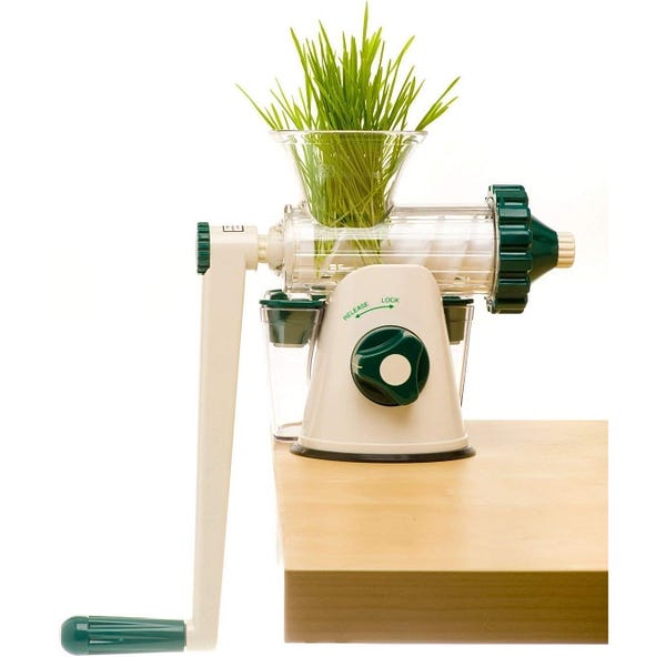 ORIGINAL Healthy Juicer — Wheatgrass & Leafy Green Manual Juicer | Easy-to-Clean Cold Press Juicer | Original Since 2004 — Masticating Technology — Best Wheatgrass Juicers Reviews — walfosbrand.com