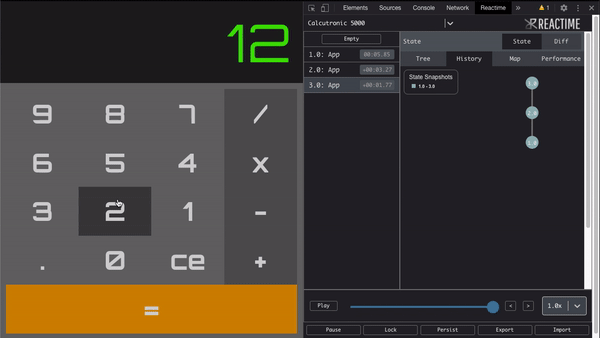 State time travel on Reactime