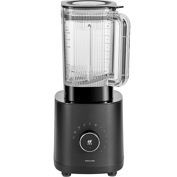 ZWILLING Enfinigy Power Blender, Piranha Teeth Winglet Blade for Ultimate Blending, 6 programs for Ice cream, Smoothies and more, 64oz pitcher, 12 speed, Black — Best Glass Food Processors — WALFOSBRAND.COM