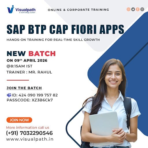Join SAP BTP CAP Fiori Apps New Batch — Enroll Now