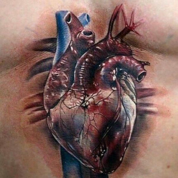 Realistic Heart Tattoos