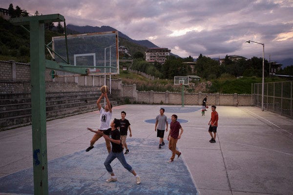 The Basketball Court in the capital Thimpu