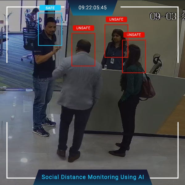 Social Distancing Monitoring Using AI