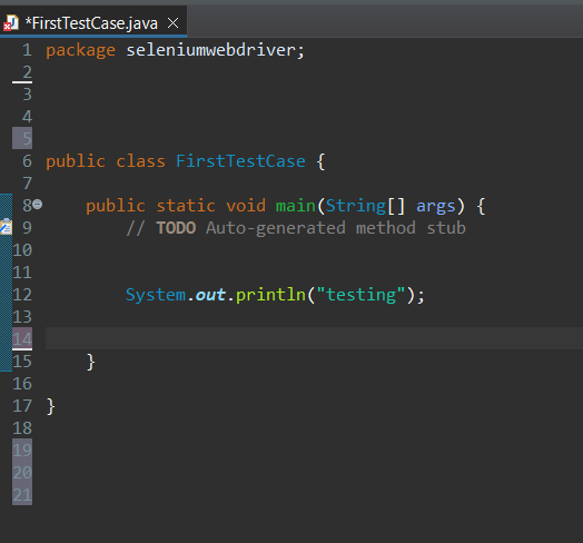 First Test case in Selenium (Java)