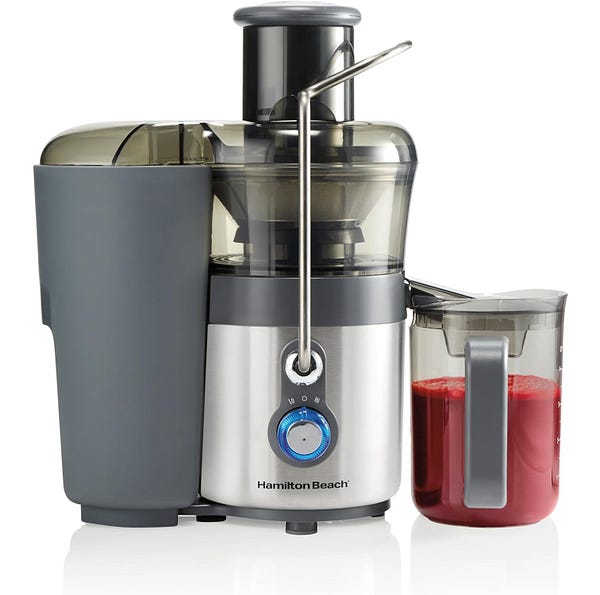 Hamilton Beach Juicer Machine, Centrifugal Extractor, Big Mouth 3" Feed Chute, Easy Clean, 2-Speeds, 40 oz. BPA Free Pitcher, 850 Watt Motor, Silver — Best Wheatgrass Juicers Reviews — walfosbrand.com