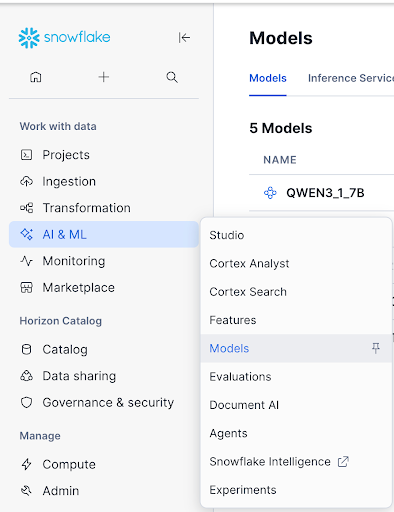 Deploying a Hugging Face Pipeline via Snowsight