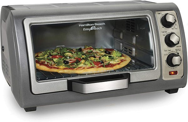 Hamilton Beach 6 Slice Convection Toaster Oven With Easy Reach Roll-Top Door, Bake, Broil & Toast Functions, Auto Shutoff, Silver (31123DA) — best RV toaster oven reviews — WALFOSBRAND.COM