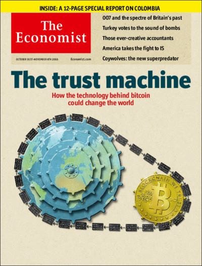 the economist blockchain trust machine