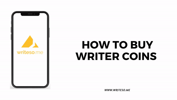 This video tells how users can buy writer coins on the WriteSome App