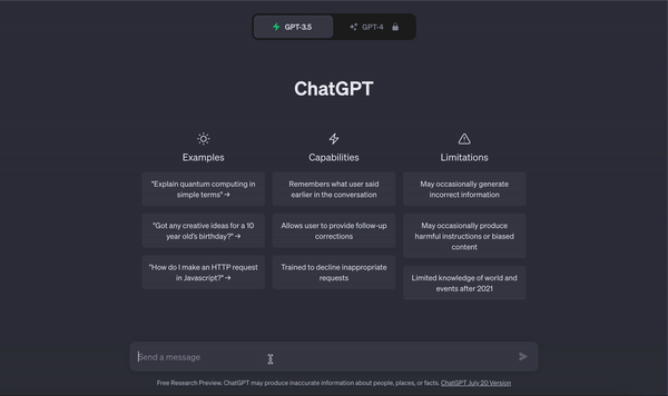 A GIF showing the use of ChatGPT, a user enters a prompt to generate design ideas for a cash management website and ChatGPT completes the request.