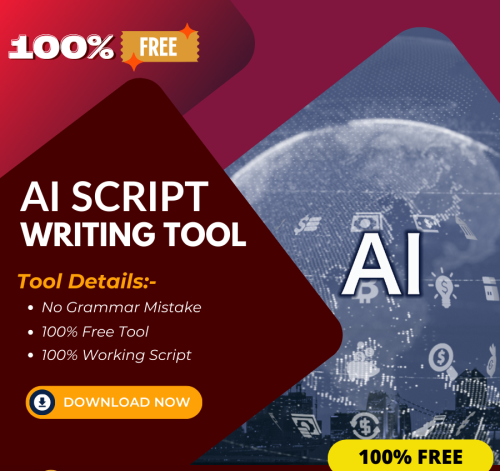 100% Free AI Script Writing Tool: Easily write script by using this tool, and earn passive income