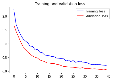 Training and Validation Loss