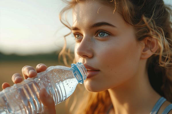 A girl Drinking Water