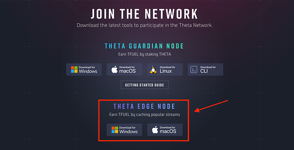 Screenshot von der THETA-Website