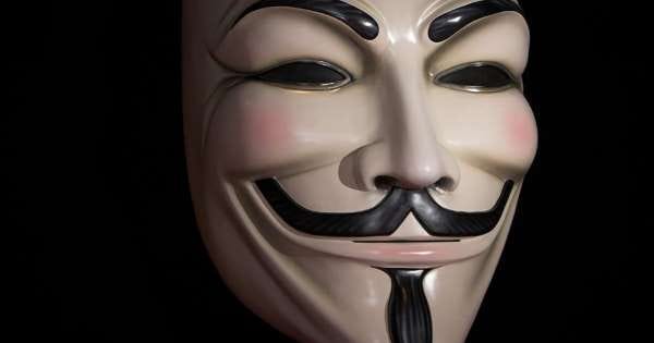 The iconic mask from V for Vendetta