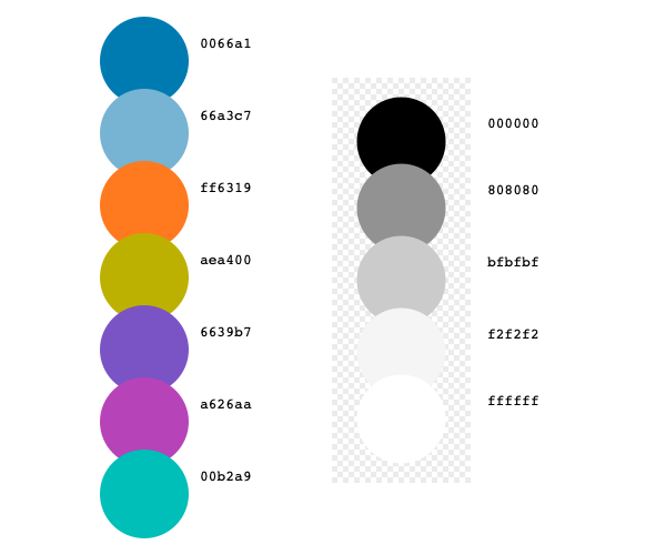 The existing palette for accessibility testing.