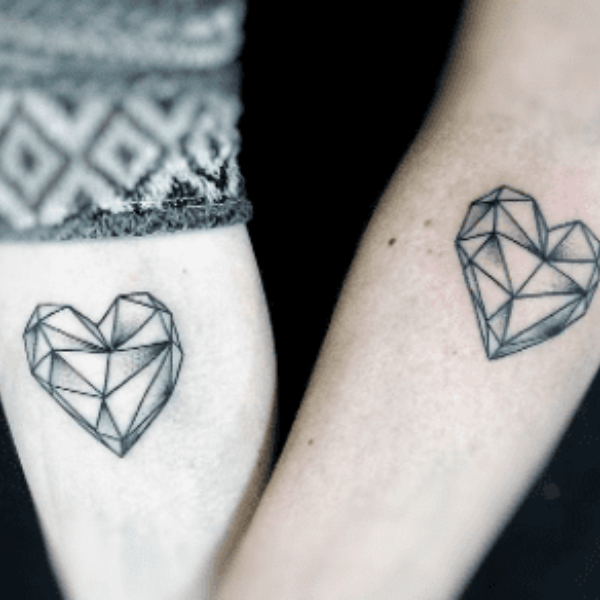 Geometric Heart Tattoos