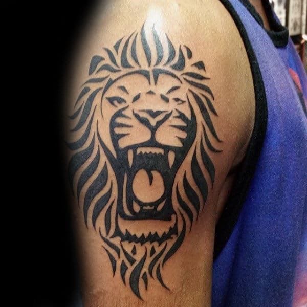 Tribal Lion Tattoo