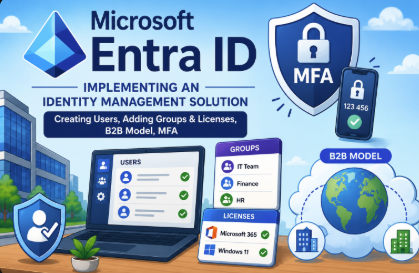 Microsoft Entra ID: Implementing an Identity Management Solution: Creating Users, Adding Groups &…