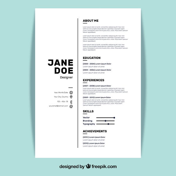 use catchy professional font on resume