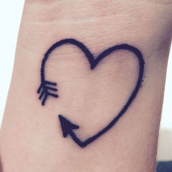 Heart and Arrow Tattoos
