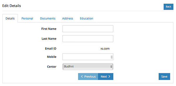 System of Records — User Details- Details