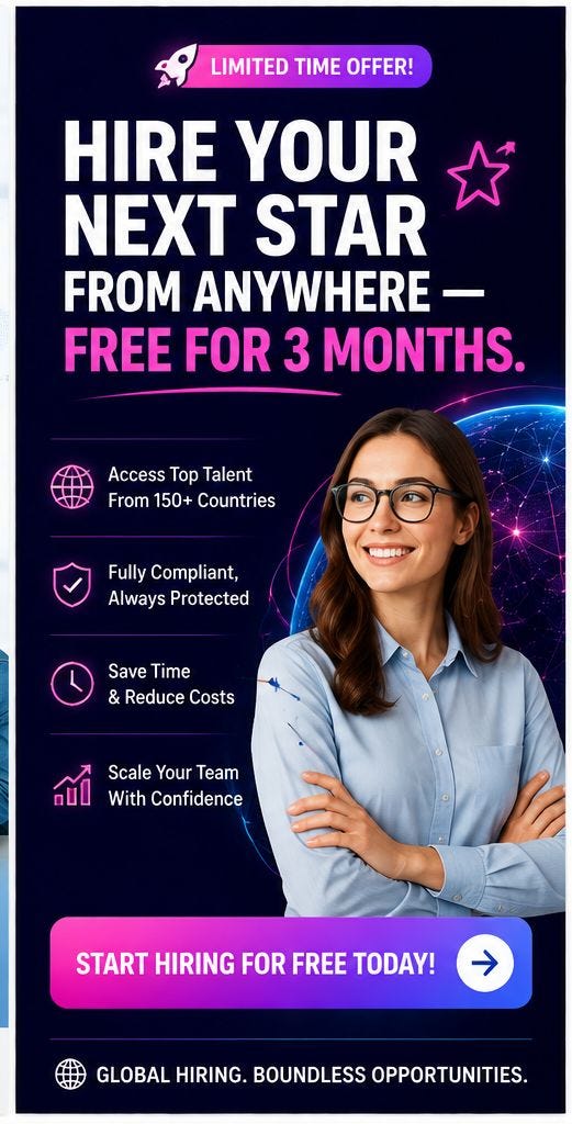 Hire Your Next Star From Anywhere — Free for 3 Months.