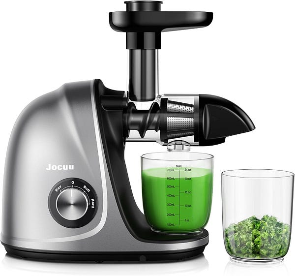 Jocuu Slow Masticating Juicer Machines with Soft Hard Modes Easy to Clean Quiet Motor & Reverse Function, Cold Press Juicer for Fruit & Vegetable — Best Wheatgrass Juicers Reviews — walfosbrand.com