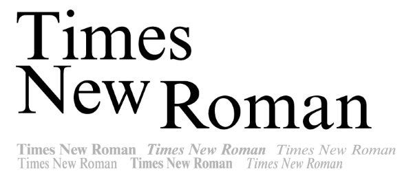 Times New Roman (Serif Fonts)