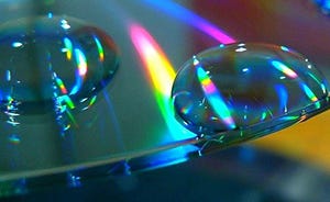 Light refracting off a compact disc