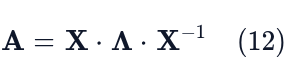 Diagonalization formula.