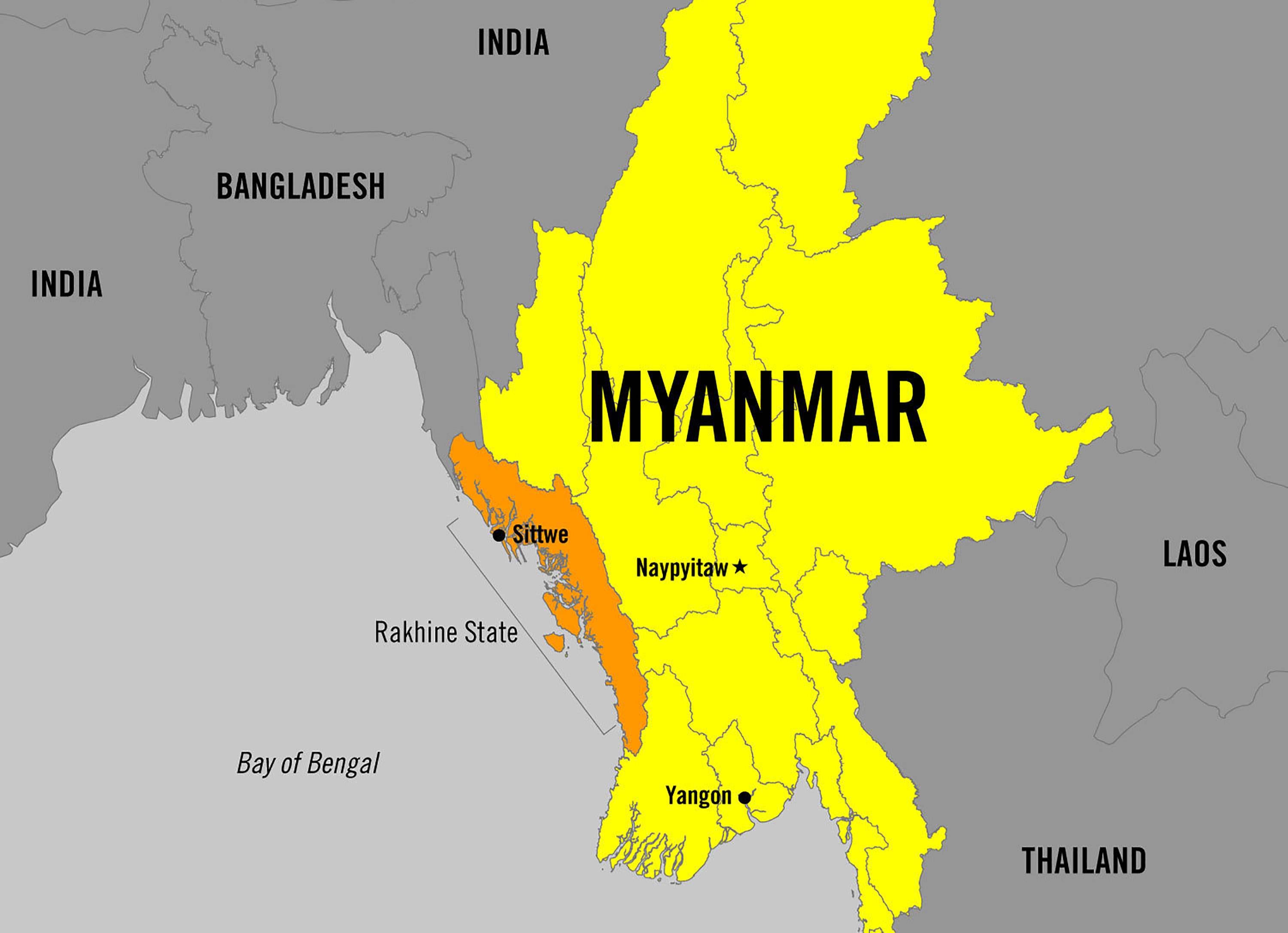 Rakhine State (Source: [Amnesty International](https://www.amnesty.org/en/latest/news/2017/11/myanmar-apartheid-in-rakhine-state/))