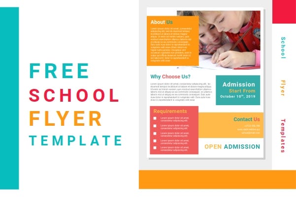 Free School Flyer Templates Word Document File Fully Editable