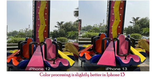 Camera Comparison Between iPhone 12 and 13