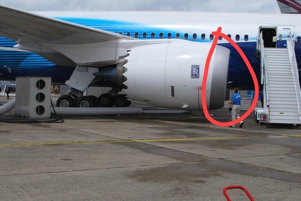 Why are planes’ engines slightly tilted down-