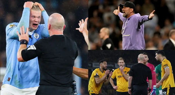 Man City’s non-advantage and the worst refereeing decisions of the 2023–24 Premier League season — ranked Wtf.” That was Erling Haaland’s take on referee Simon Hooper’s failure to play advantage after he’d threaded Jack Grealish through deep into second-half stoppage against Tottenham on Sunday at the Etihad Stadium. Initially, it looked like Hooper had waved the play on after Emerson Royal clattered into Haaland just inside the City half. However, just as Grealish was scampering through on goa