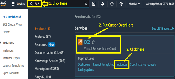 Search the EC2 Service