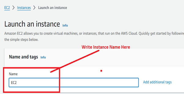 Write instance name