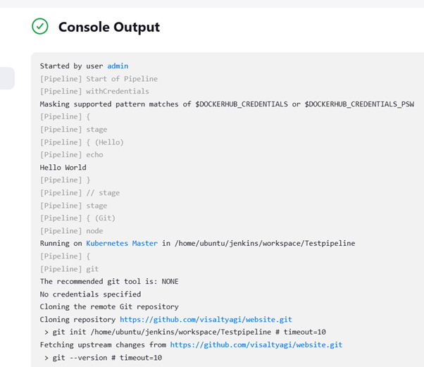 Console Output Interface