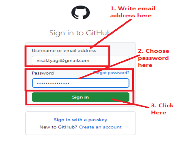 GitHub Username and Password