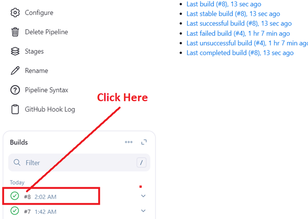 Click on #8 Build