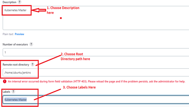 Fill the Node Information