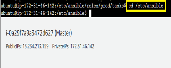 Go to the ansible directory